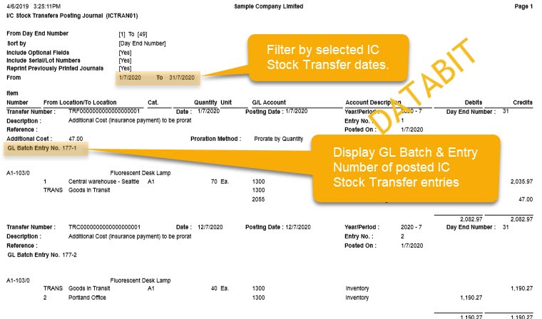 2019 06 IC STOCK TRANSFER POSTING JOURNAL