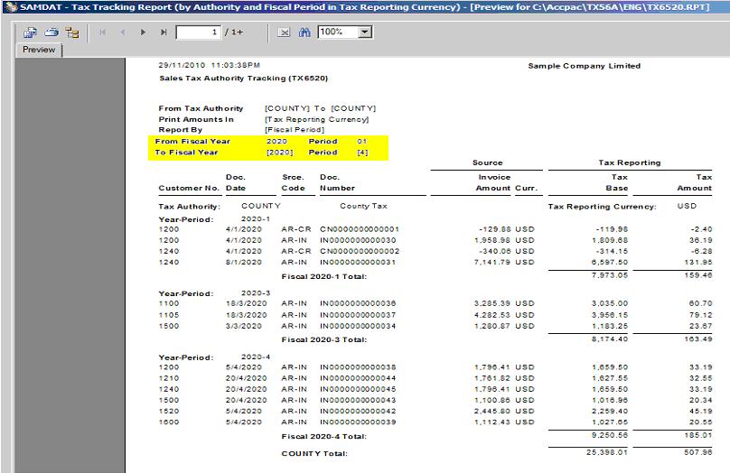 Tax Tracking