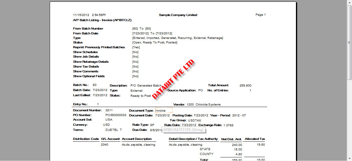 AP invoice PORTRAIT