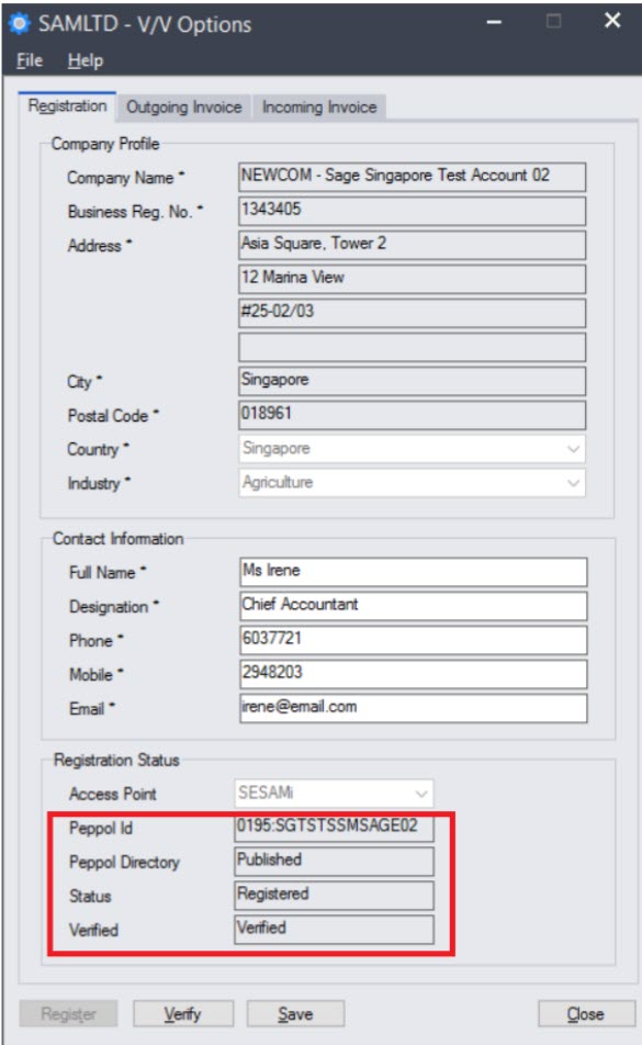 PEPPOL Registration