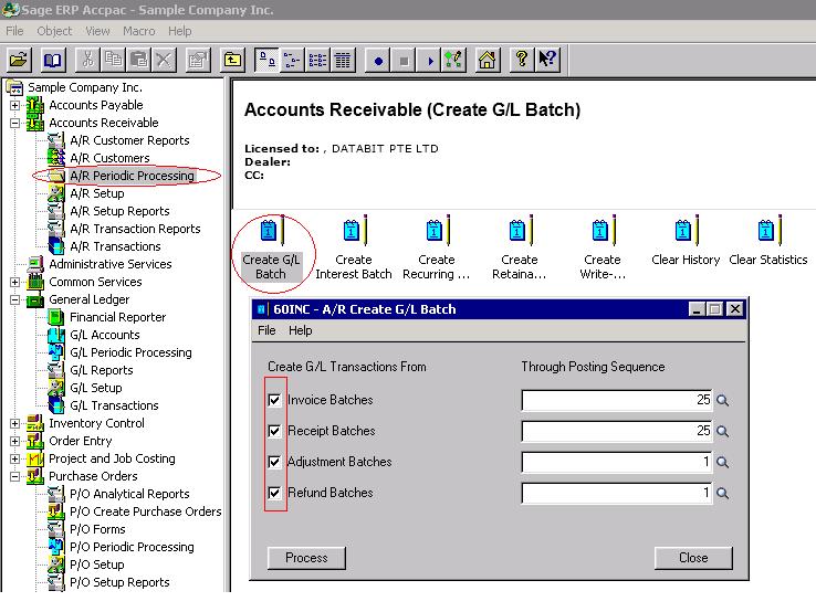 Create GL Batches