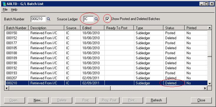 filter deleted ic batches